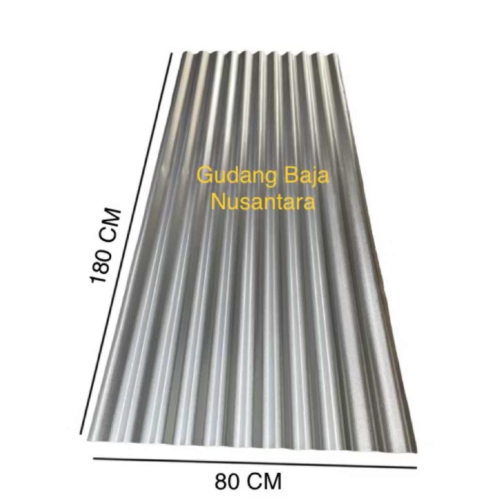 Spandek Gelombang Seng 0.30 Panjang 1.8M
