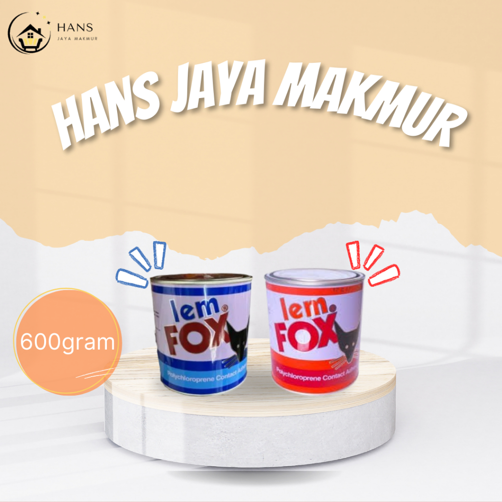 LEM FOX BIRU KALENG 600gram