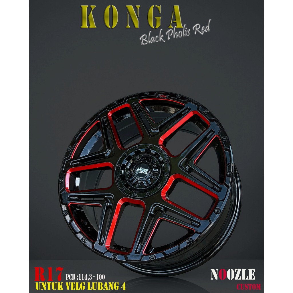Velg Mobil Ring 17 Untuk Mobil Avanza Xenia Yaris Jazz Pelek Mobil HSR R17 Type Konga