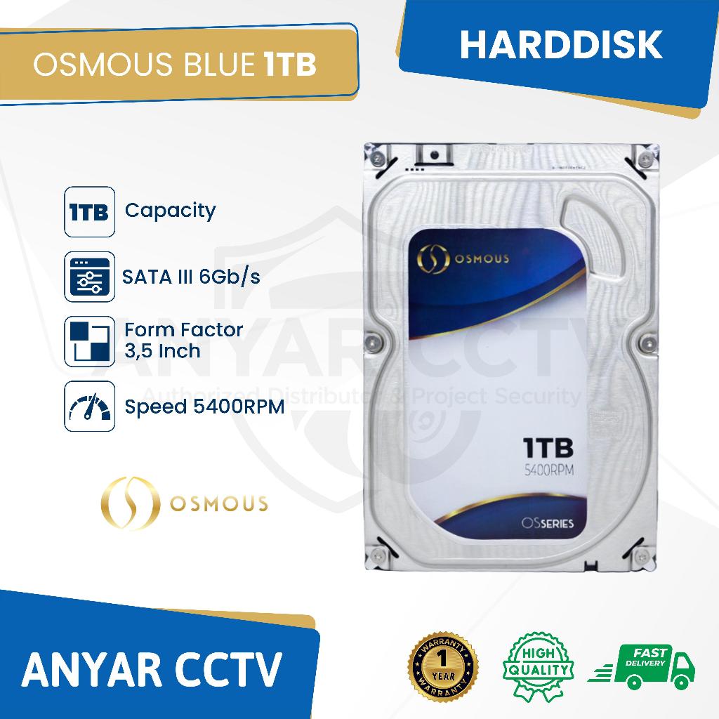 Osmous Blue Harddisk HDD Internal CCTV 1TB / 2TB / 4TB / 6TB / 8TB 5400RPM SATA 3.5" - 1 Years Warra