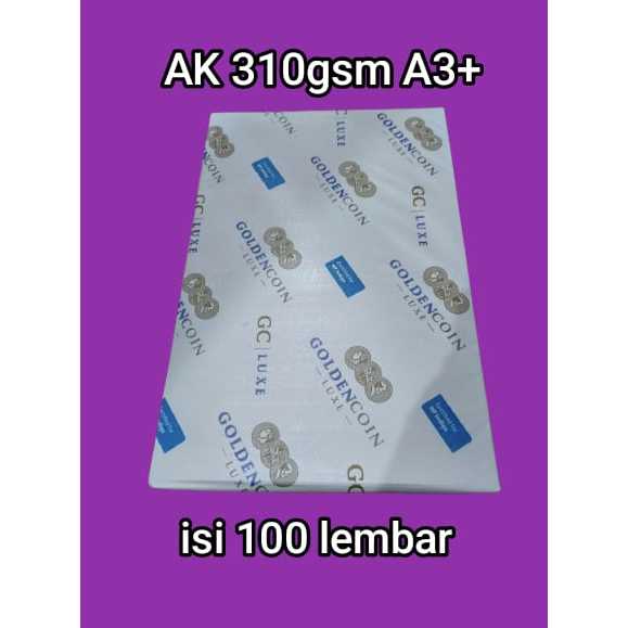 

310gsm Kertas ART PAPER / ART BOARD A3+ (325x485)mm 1pack isi 100lembar GOLDEN CDIN Digital Printing