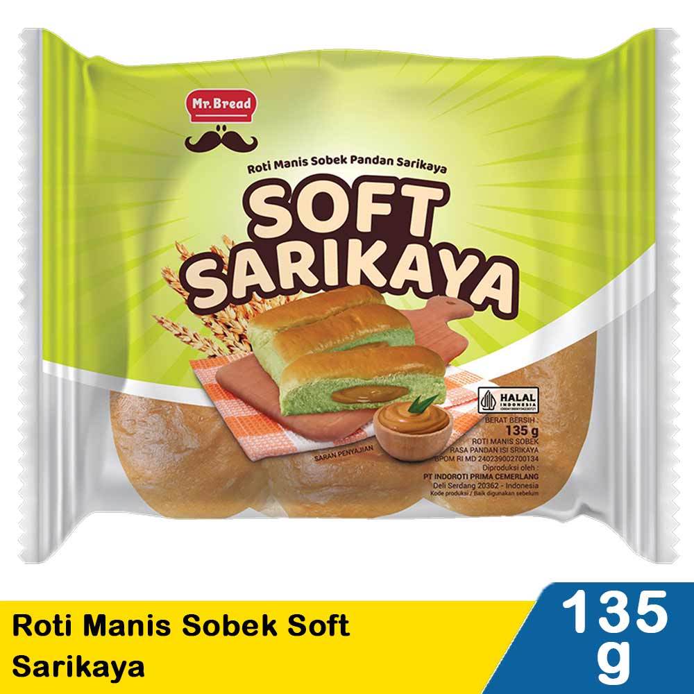 

[MINIMAL BELANJA 25.000] Mr. Bread Roti Manis Sobek Soft Sarikaya 135gr