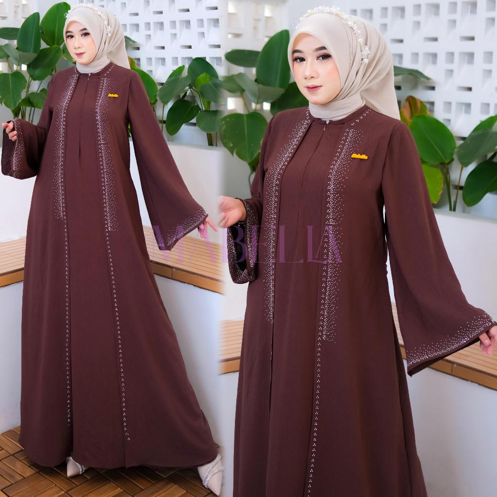 Azwa Dress Murah || Gamis Payet Mewah – Baju Muslim Elegan Remaja & Dewasa