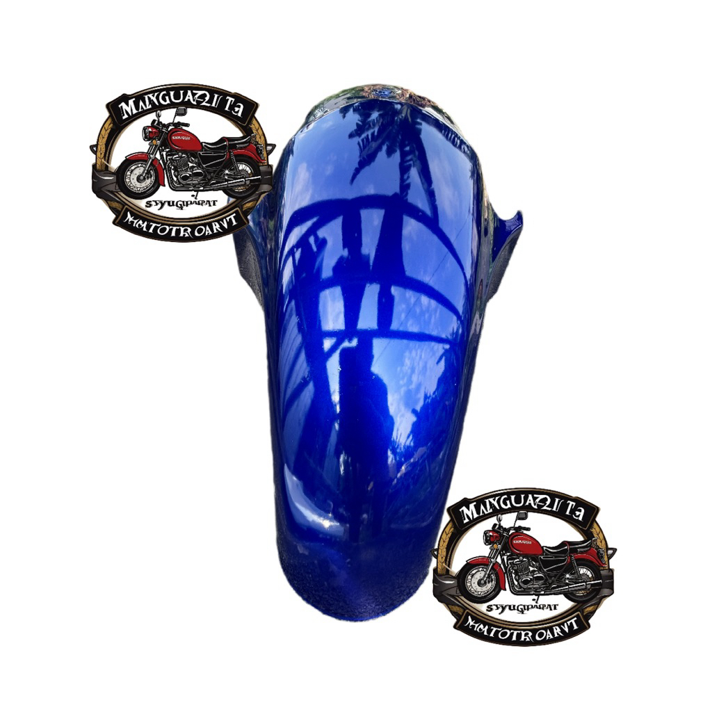 Soakbor Depan Honda Megapro Primus Biru