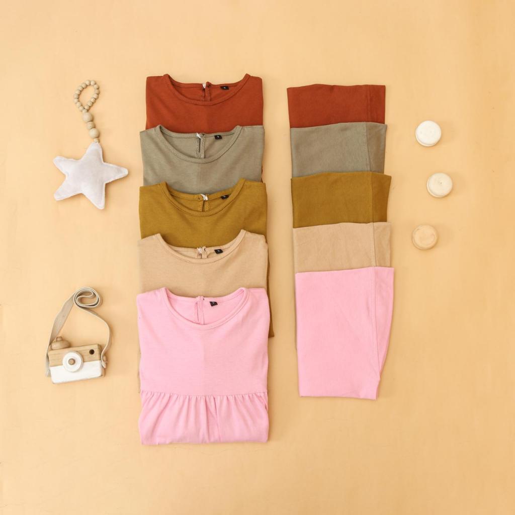 Rijek Gamis Anak Perempuan 2 - 8 Tahun Baju Gamis Hawla dan Kerudung rijek