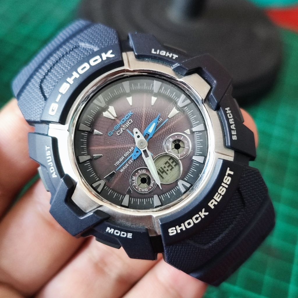 JAM TANGAN G-SHOCK GW 1500J GW1500 GW-1500J NAVY ALL ORIGINAL MULUS