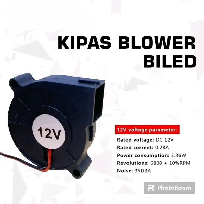 KIPAS BLOWER PENDINGIN BILED EXHAUST FAN UNTUK HEADLAMP DC 12V MOTOR MOBIL