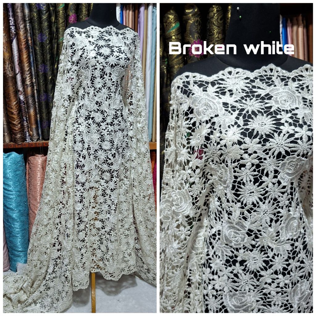 MURAH❗1/2 METER KAIN BROKAT OKI PRADA PREMIUM BAHAN KEBAYA BRUKAT PRADA OKI FATMAWATI CORNELI LEMBUT