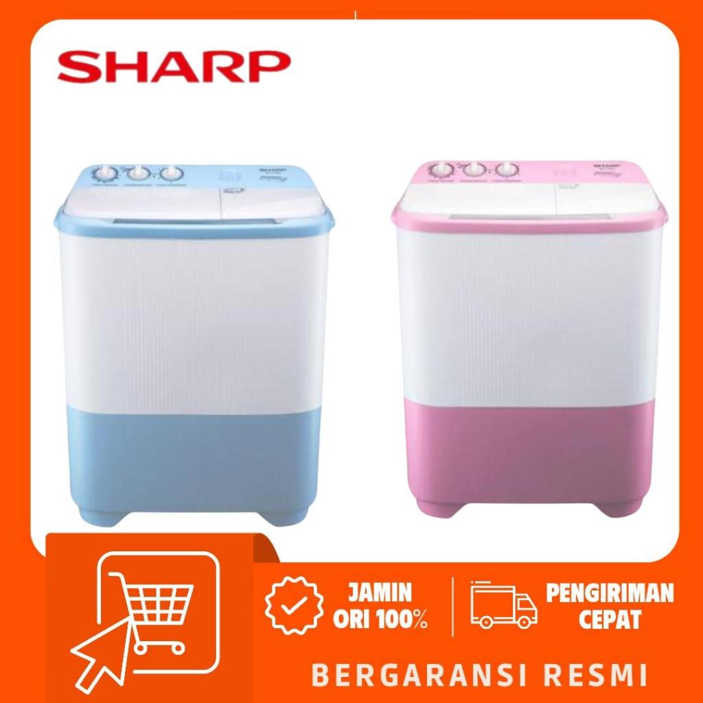 Sharp Mesin Cuci 2 Tabung 9KG ES-T99SJ-BL/PK Hijab Series