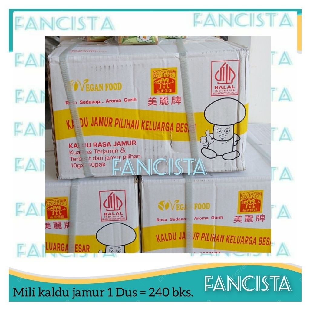 

Mili Kaldu Jamur 10 gr Renceng Dus Karton Isi 240 bks.