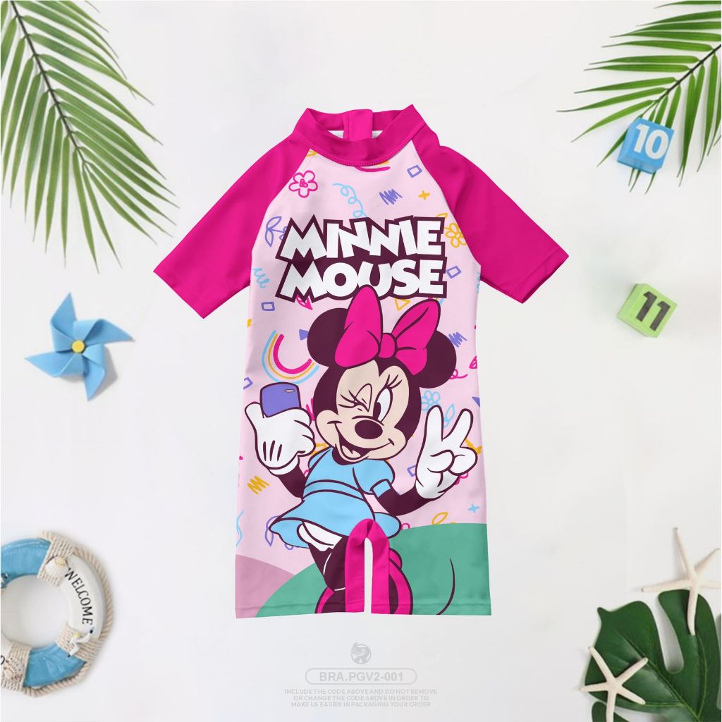 Pakaian Renang Anak Motif Mine Mouse Swimsuit Renang Anak Perempuan