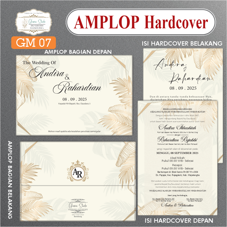 Undangan Pernikahan Hard Cover Amplop Kekinian Wedding Card Undangan Murah Undangan Bandung