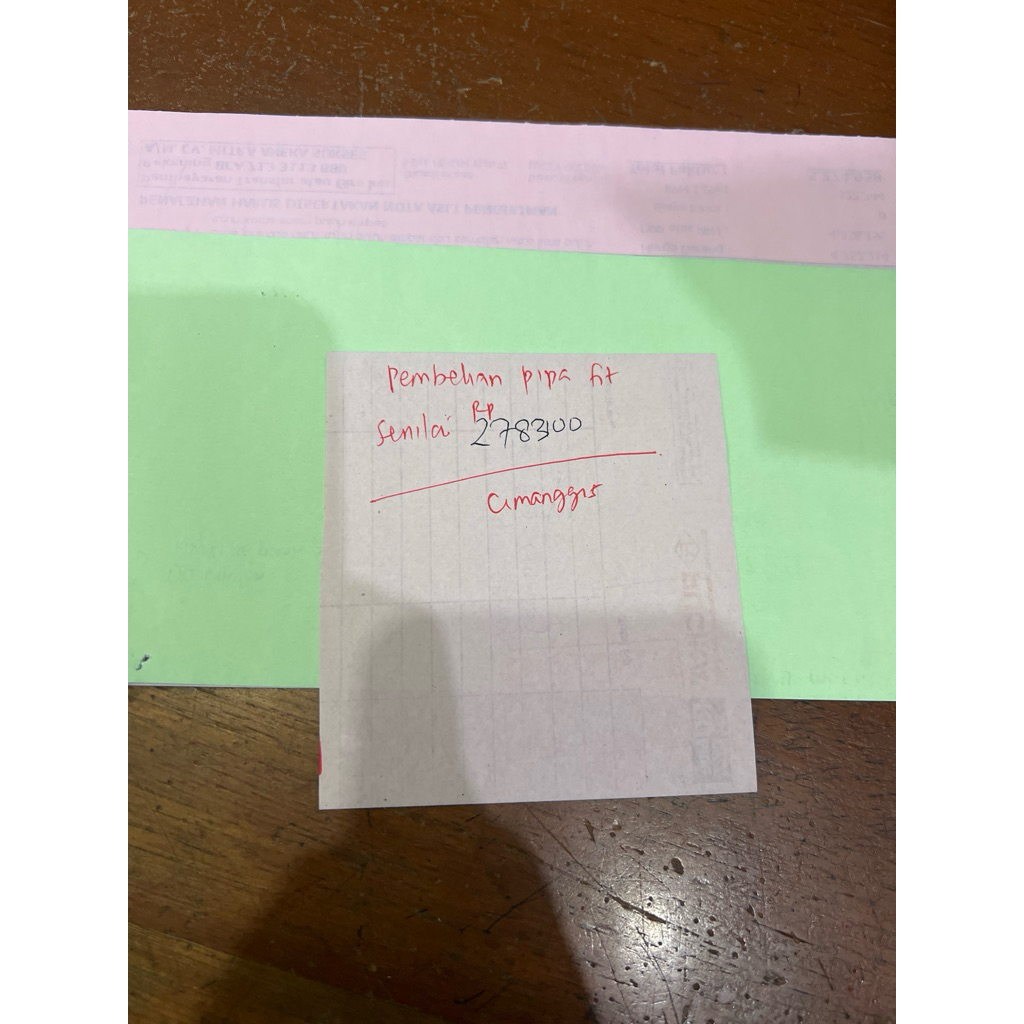 

kertas pembelian barang pipa dan fitting cimanggiss