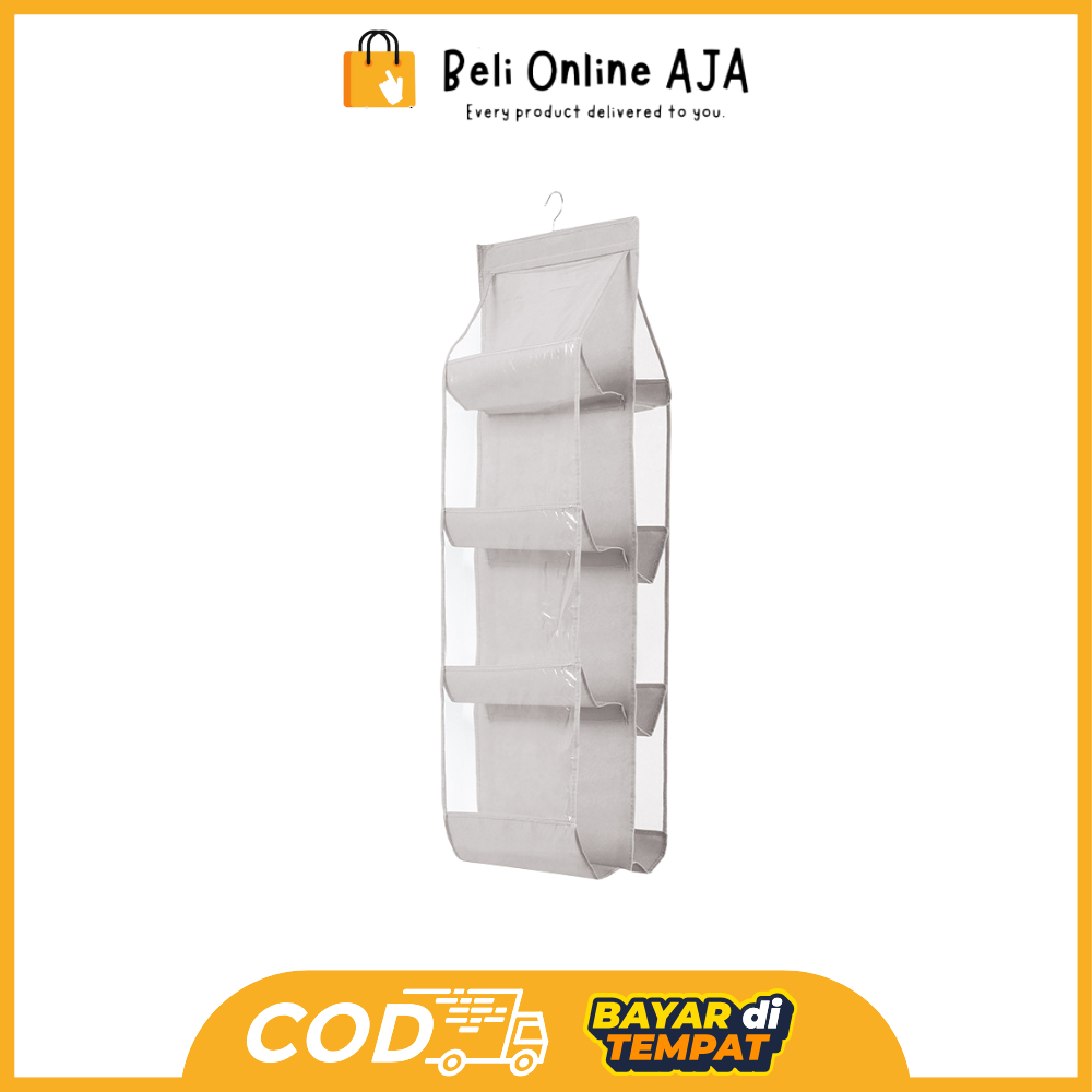 BOA HL0064 Rak Penyimpanan Sepatu Dan Tas Gantung Bag Organizer Plastik Murah Y1086