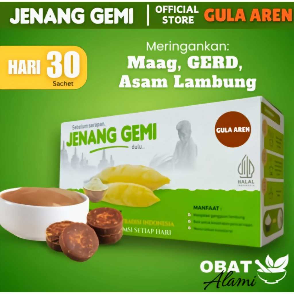 

Jenang Gemi Bubur untuk Asam Lambung Maag dan Gerd Rasa Gula Aren - Jenang Gemi Garut untuk Asam Lambung
