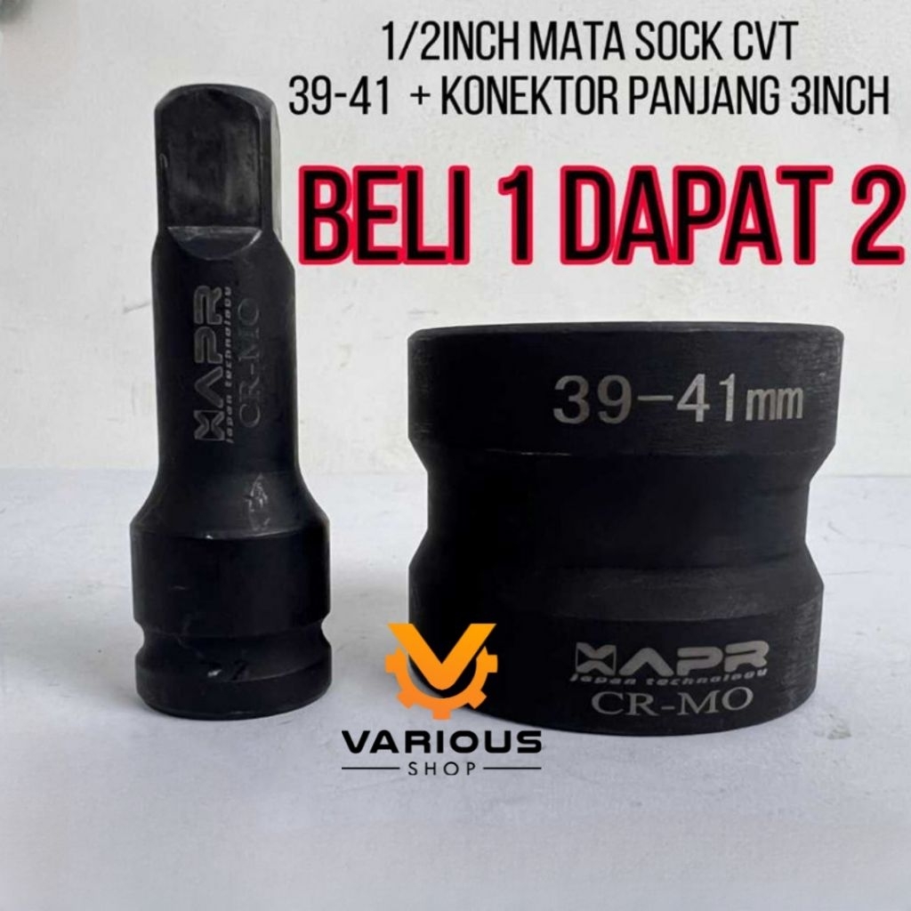 mata sock cvt 39 41 mm  titanium untuk impact wrench Mata Sock Impact Tool Impact Socket 24mm