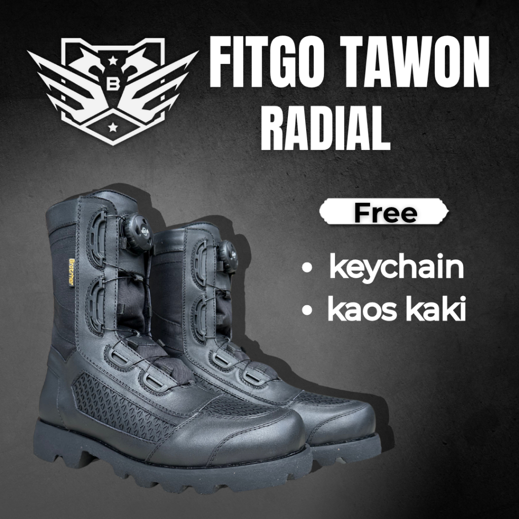 BROTRHER Fitgo Tawon Sol Radial Sepatu Pdl Tali Putar