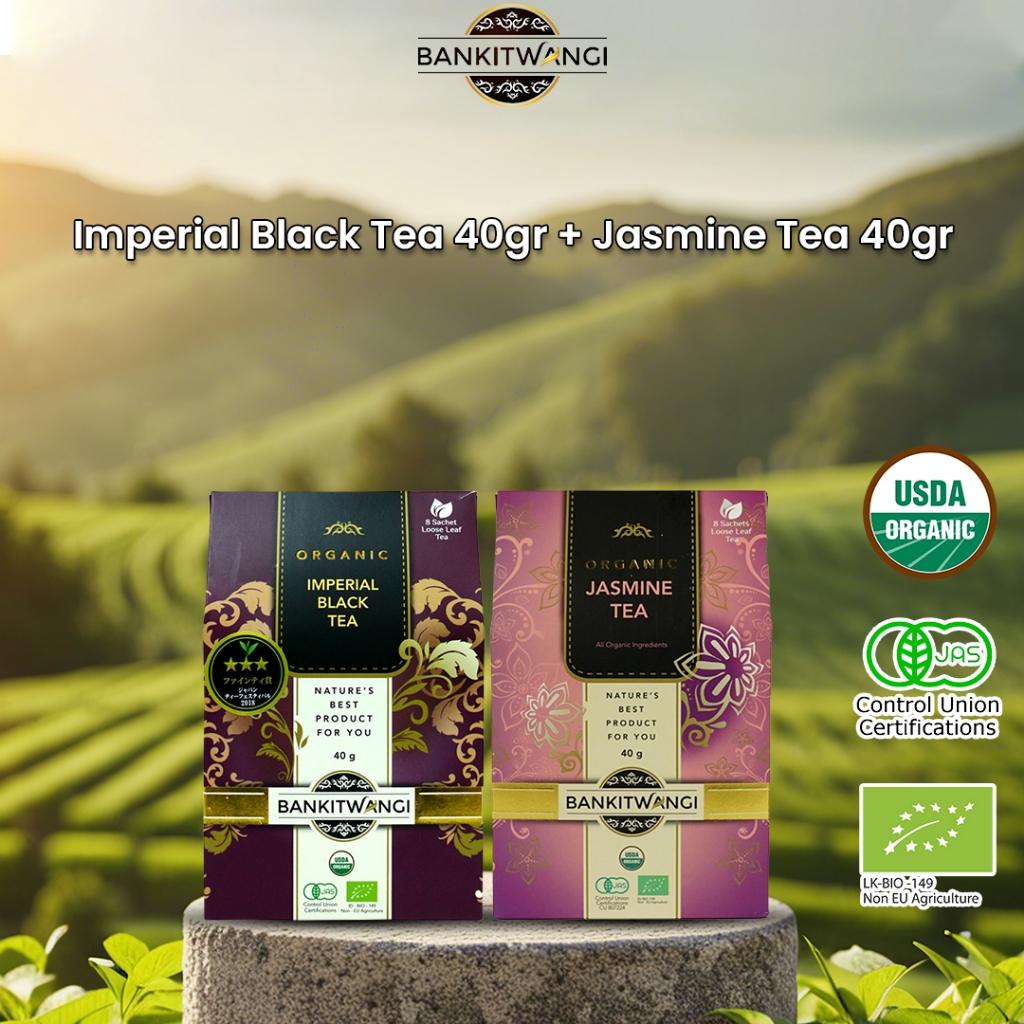 

Paket Bundling Bankitwangi Organic Imperial Black Tea 40gr + Jasmine Tea 40gr