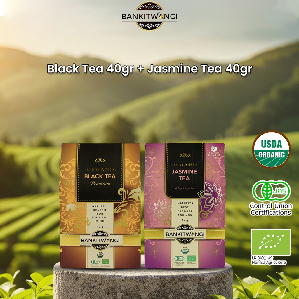 

Paket Bundling Bankitwangi Organic Black Tea 40gr + Jasmine Tea 40gr