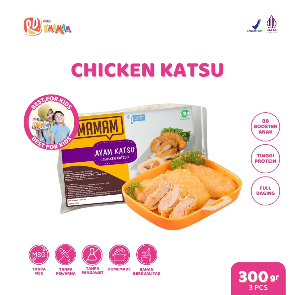 

DMAMAM Solo Chicken Katsu 300g Bento Homemade Anak MPASI Non MSG BPOM HALAL