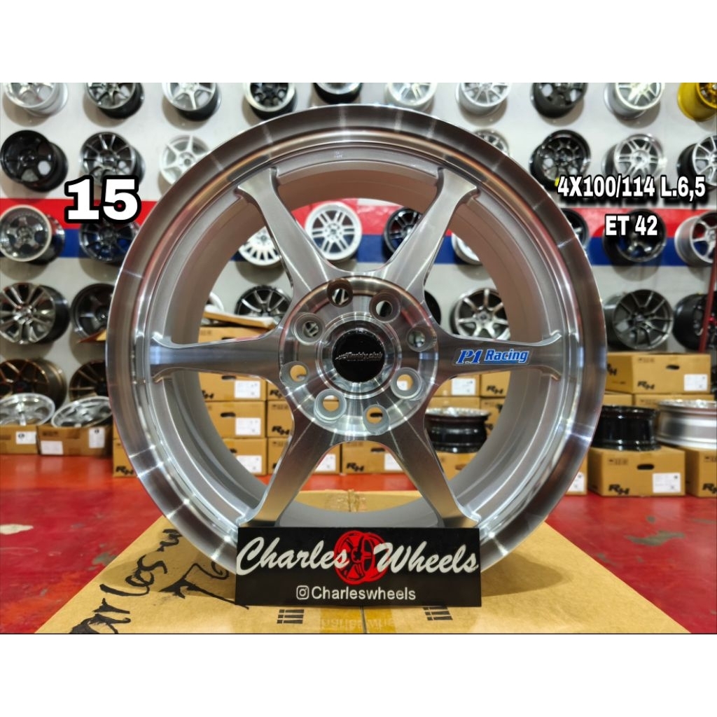 VELG P1 BUDDY CLUB RING 15 SILVER MF