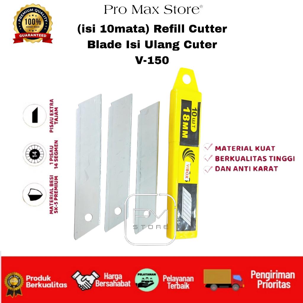 

PM - (isi 10mata) Vibox Refill Cutter Blade Isi Ulang Cutter V-150 Mata Pisau Ukuran Besar Pisau Professional Japan Quality