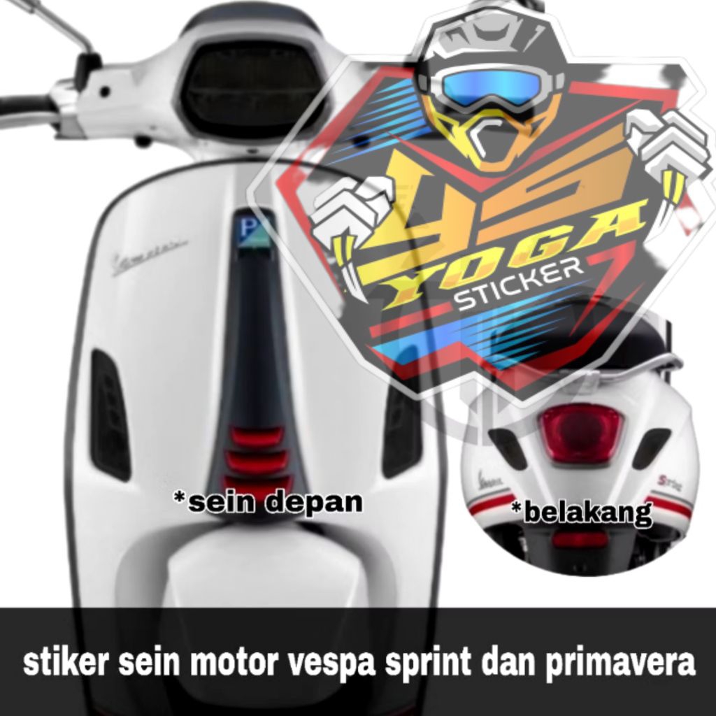 stiker lampu smoke lampu depan + sein depan belakang vespa sprint