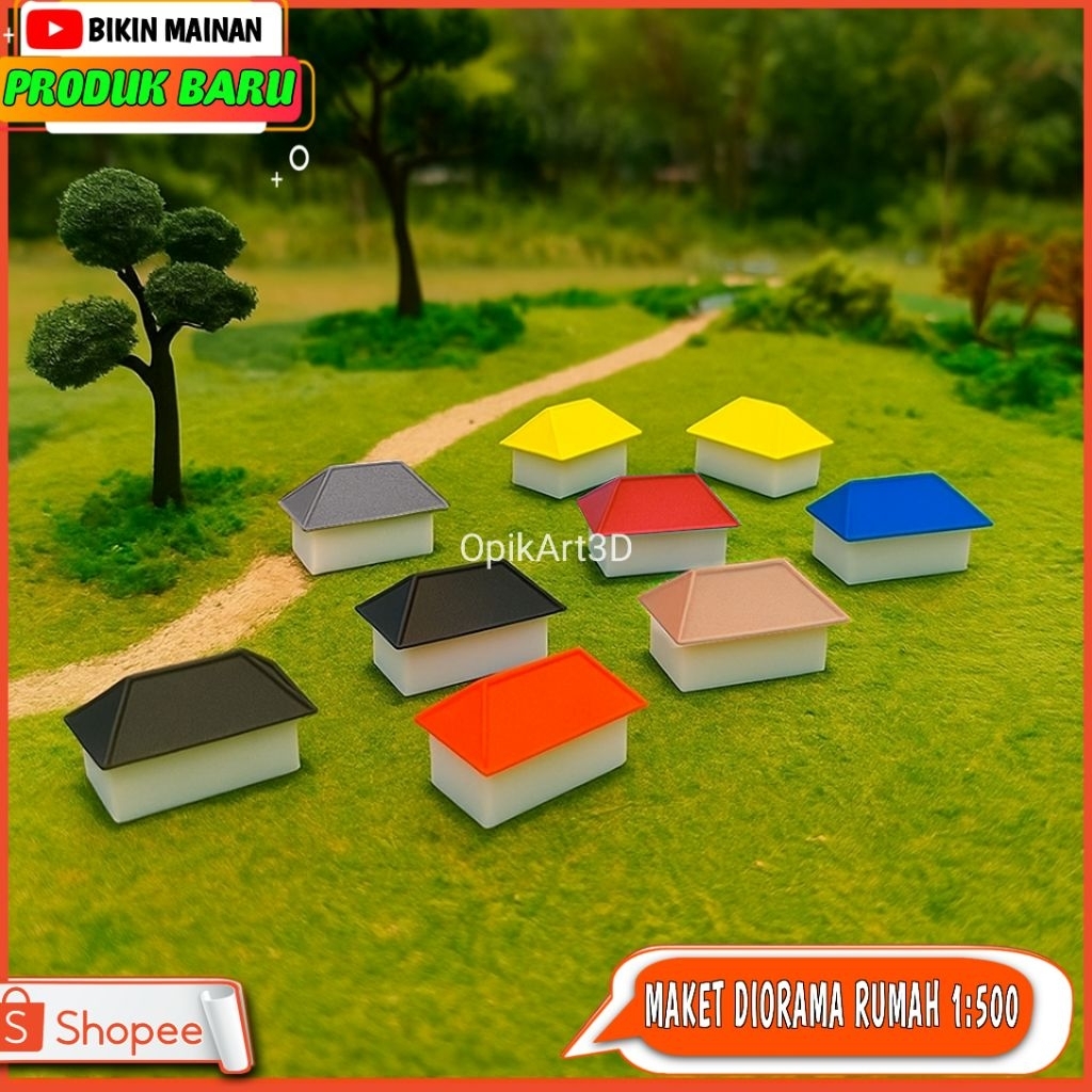 Miniatur Maket rumah Penduduk 1:500