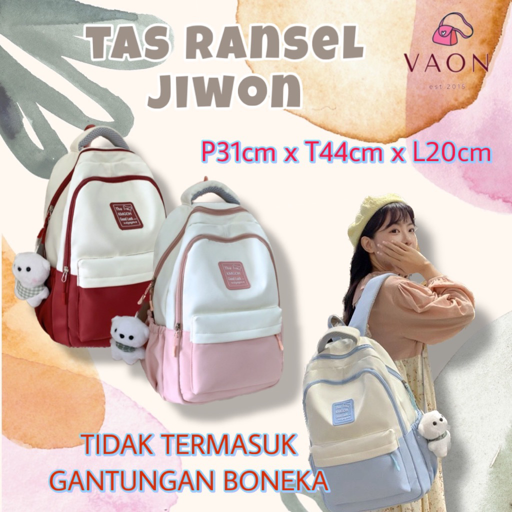 TAS RANSEL BESAR JUMBO FASHION JIWON RANSEL SEKOLAH ANAK CEWEK WANITA