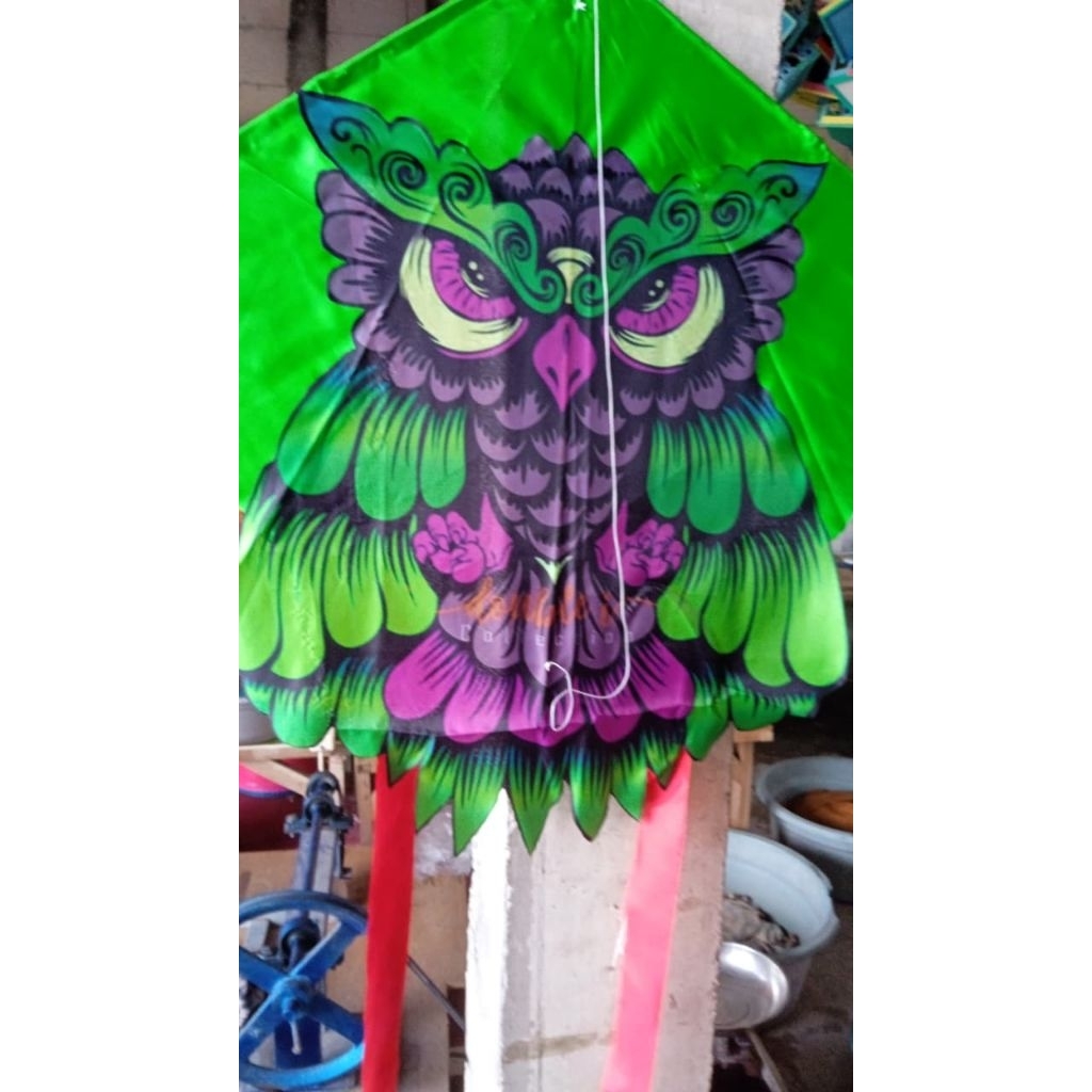 layangan celepuk atau burung hantu viral