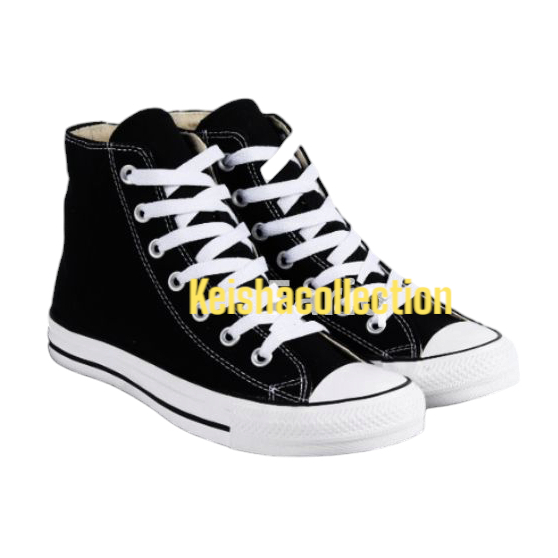 sekolah sneakers skate Sepatu Sneakers Sekolah Tinggi Model Kanvas Pria Wanita Hitam Putih skate all