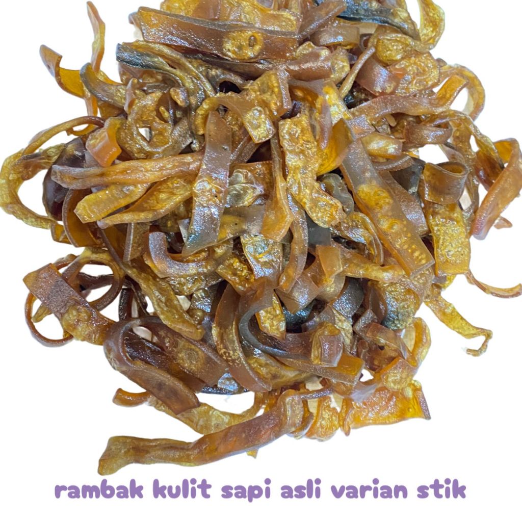 

Kerupuk Kulit Sapi Premium SIAP GORENG 500Gram varian stik Jangek Dorokdok Krecek Rambak