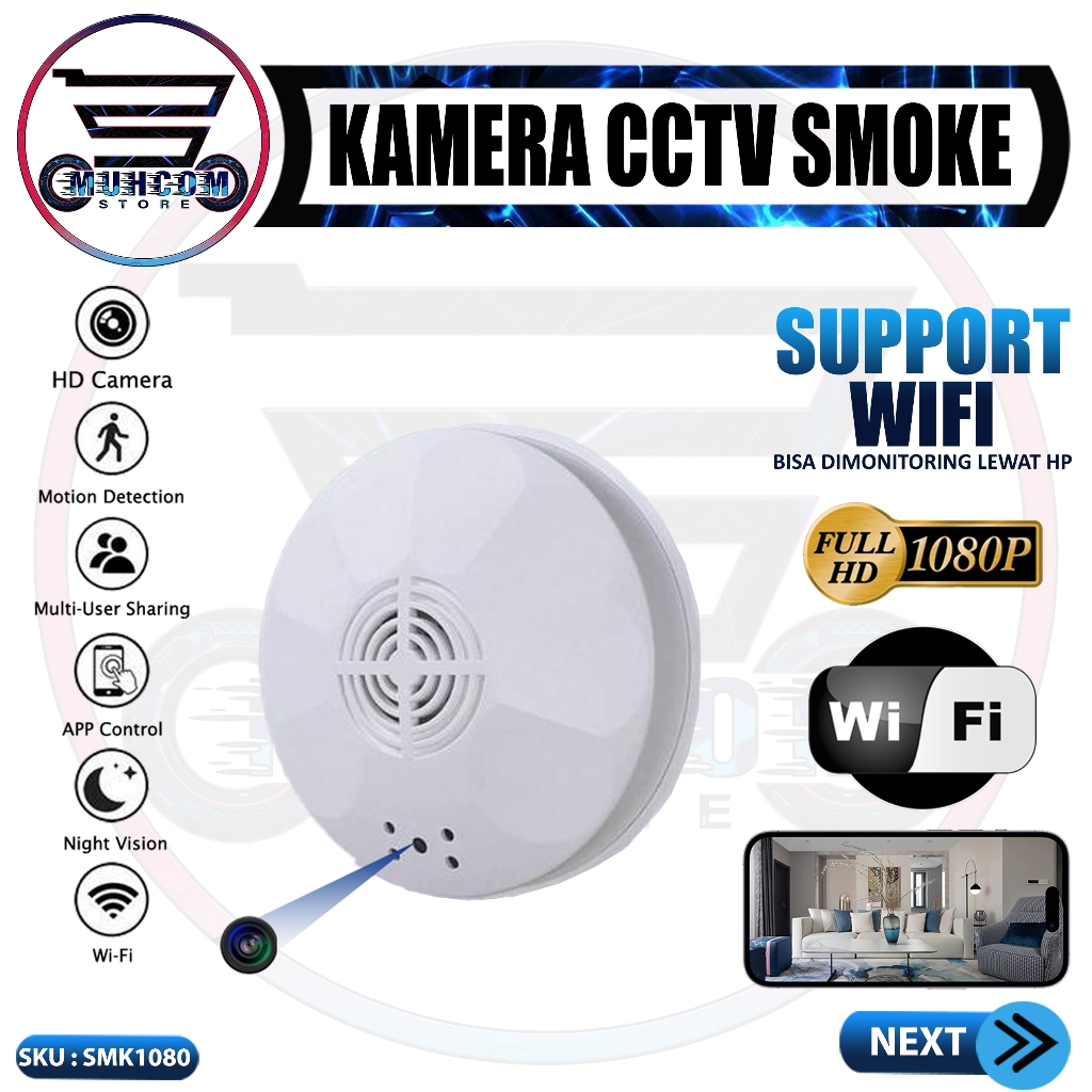 Spy Cam IP Camera CCTV Wifi Smoke Detector Asap Kamera Full HD 1080P Night Vision Hidden Spycam