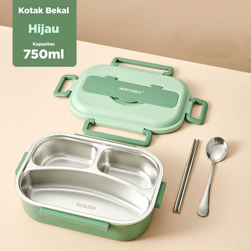 Kotak Bekal Makanan Sekolah Anak Anti Tumpah Stainless | Kotak Makanan Bekal Sekolah Anak Stainless