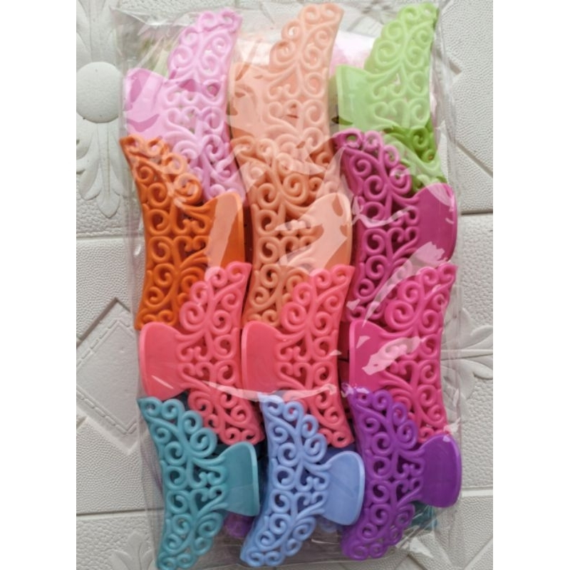 Jepit Rambut Salon Bangkok Ukuran 7 Cm Isi 12 Pcs Jedai Besar Jumbo | GROSIR MURAH