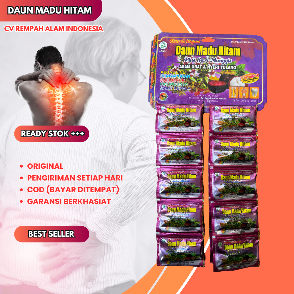 

Kapsul Asam Urat Daun Madu Hitam Original 20 Sachet