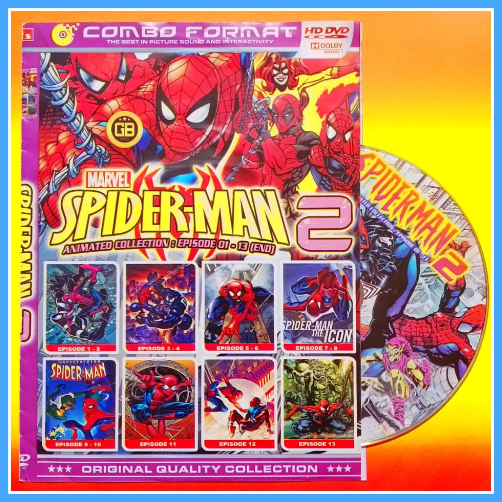 Kaset Film Kartun Anak Koleksi SPIDER-MAN Vol.2 Pilihan Terbaru Spiderman Teks Indonesia