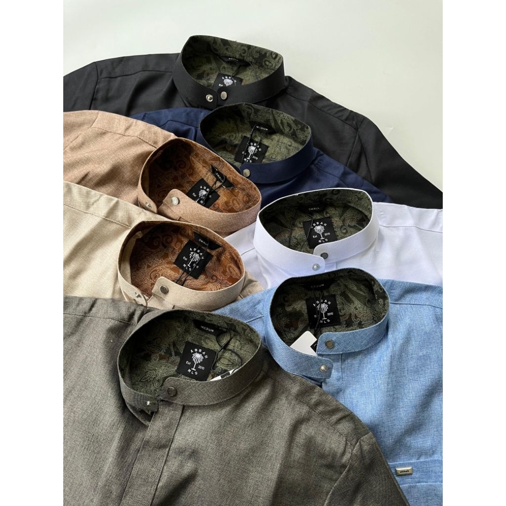 ABBAH MOESLEM QOSIM SERIES KEMEJA KOKO PRIA CASUAL