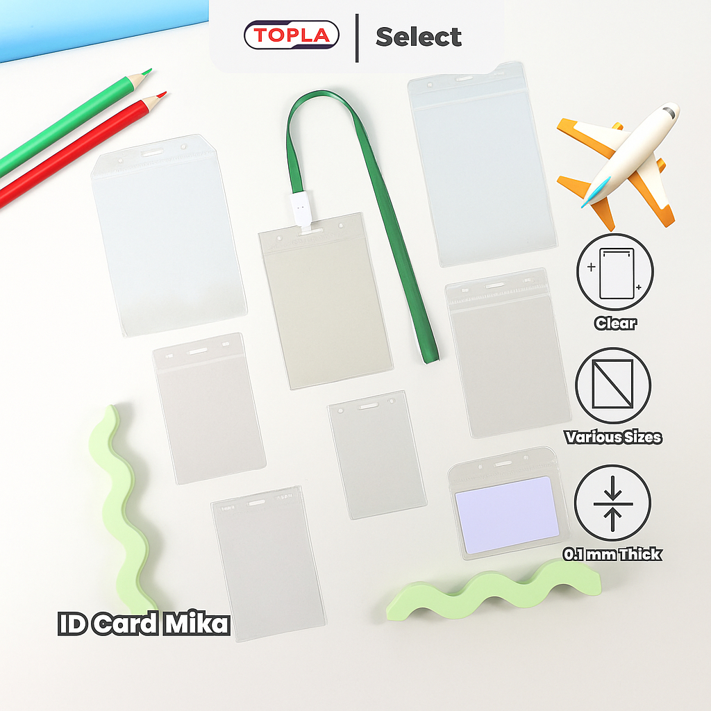 

ID Mika Plastik / ID card Mika / Name Tag Plastik / Topla / 0.010 Mcr 10RB+ Terjual