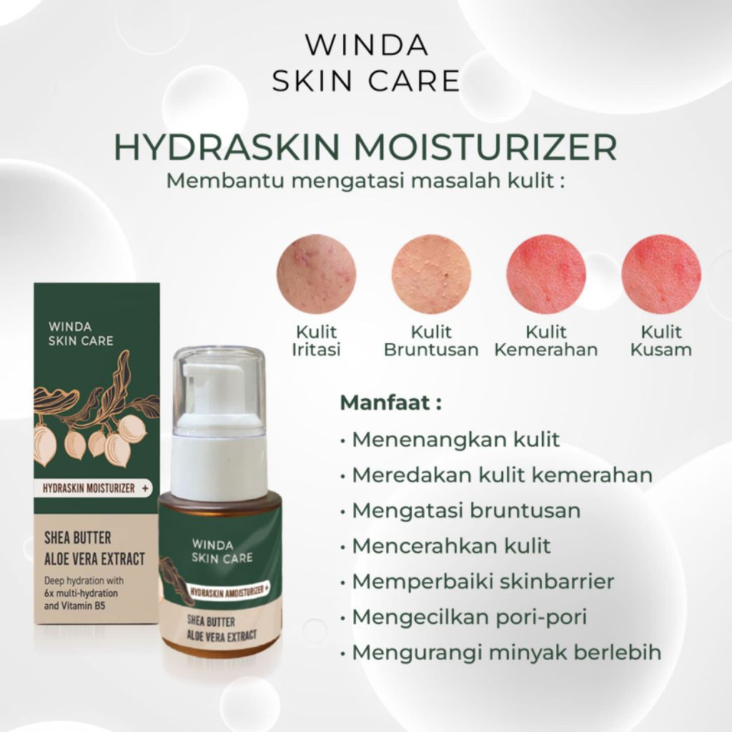 dpt 2 HYDRASKIN MOISTURIZER 6X Multi Hydration + Vit B5 For Brightening / Acne / All Skin Type Winda