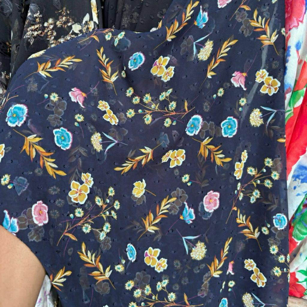 KAIN SIFON URAGIRI PREMIUM MOTIF BUNGA - KAIN SIFON RUBIAH PREMIUM MOTIF BUNGA  - KAIN SIFON MOTIF B
