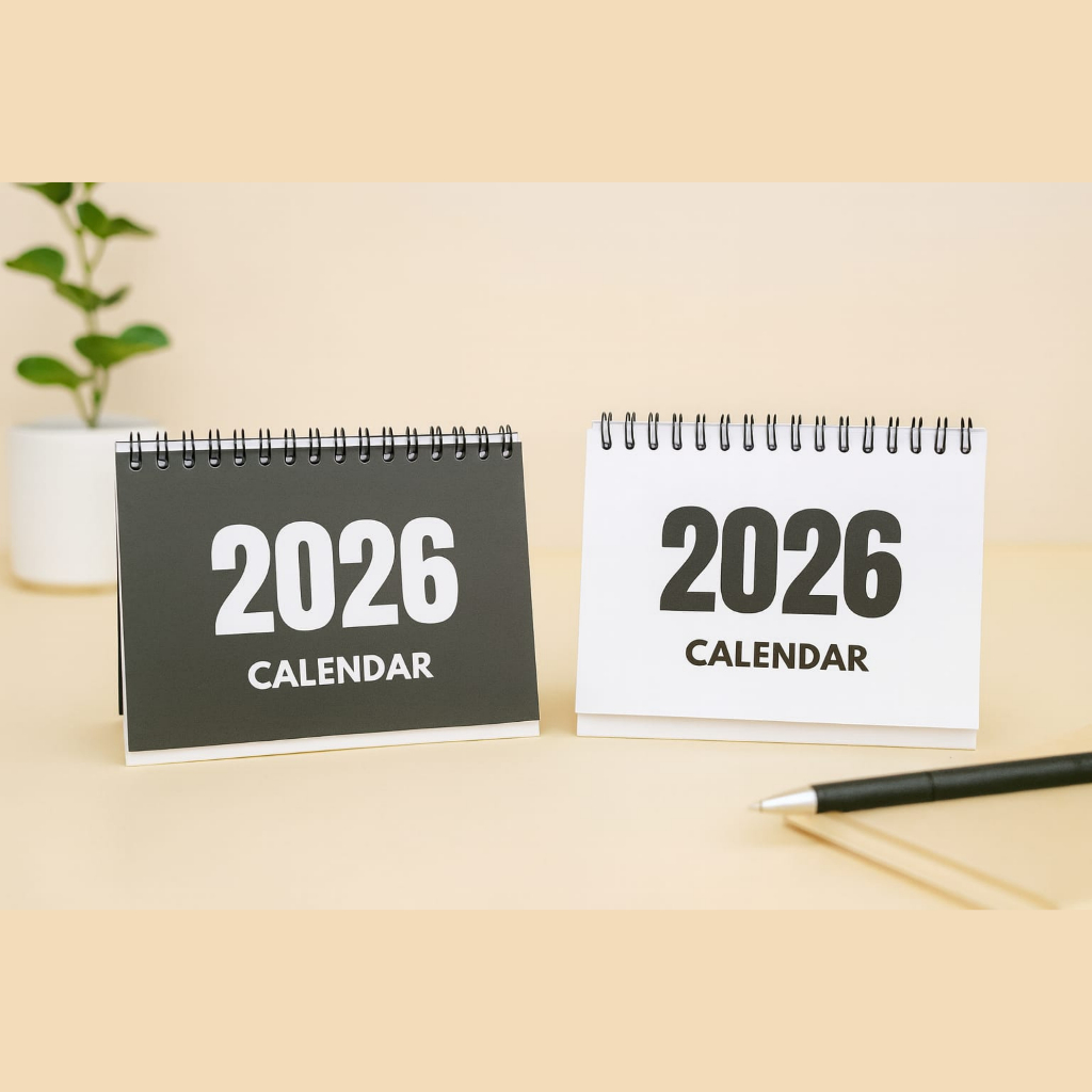 

KALENDER 2026 / KALENDER MEJA A6 / KALENDER DUDUK AESTHETIC / KALENDER KANTOR BAHAN BC 150 GSM