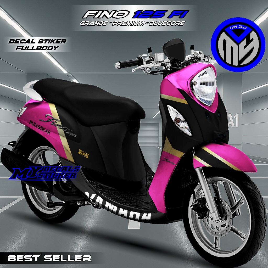 Decal Sticker Full Body Yamaha Fino Fi 125 2014 - 2016 Variasi Simple Desain Keren Bisa Custom