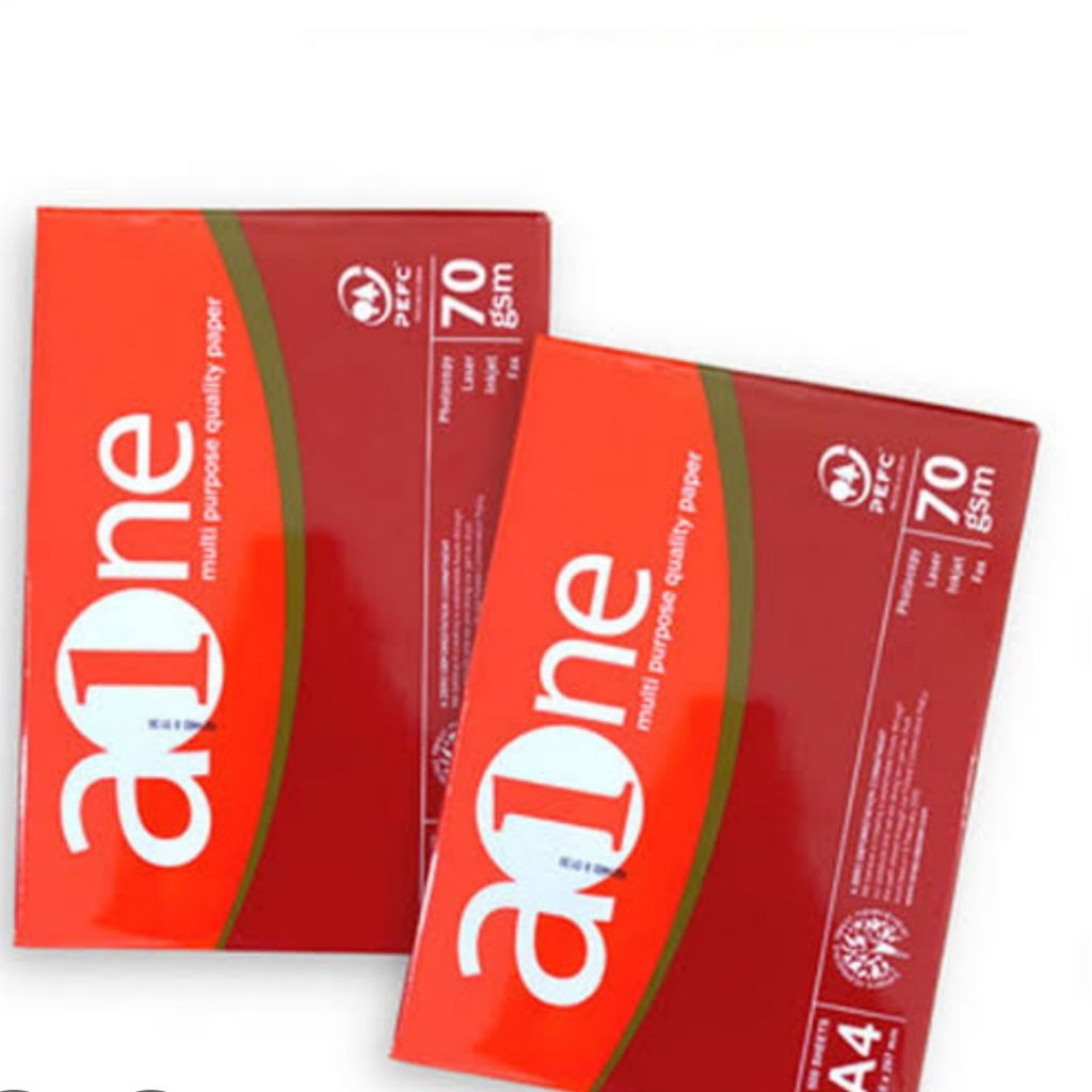 

KERTAS HVS | KERTAS PRINT | FOTOCOPY A-ONE A4 70 gram (1 RIM)