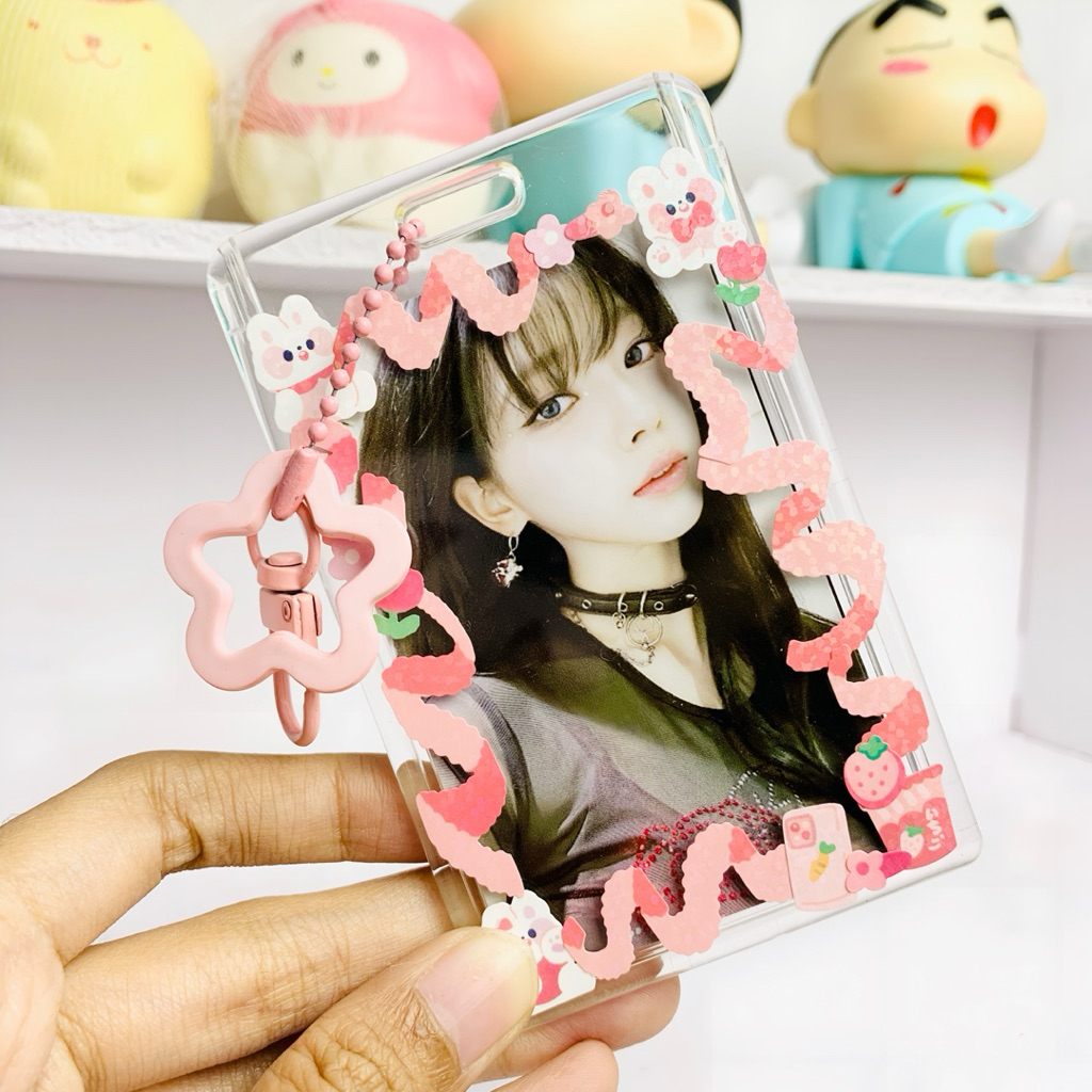 

Card holder akrilik deco sticker free photocard unoff gantungan tas