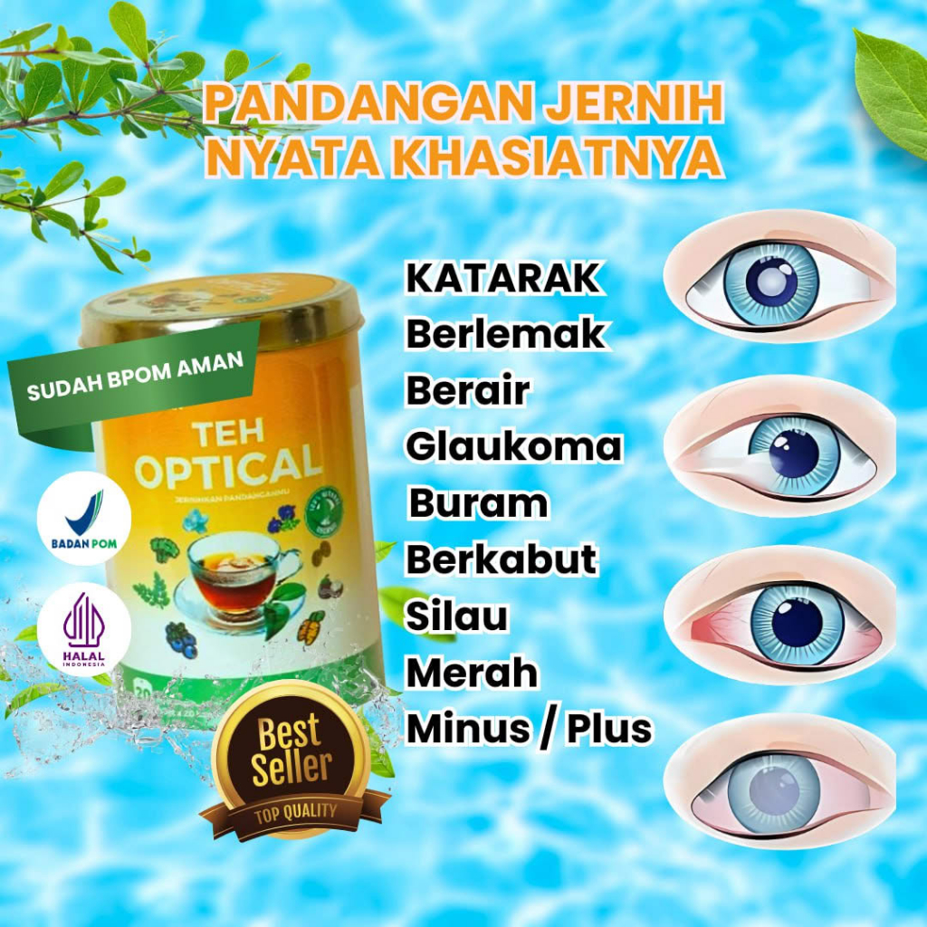 

Teh Optical Promo 2 Kaleng - Mata Katarak | Katarak | Merah | Lelah Herbal Alami