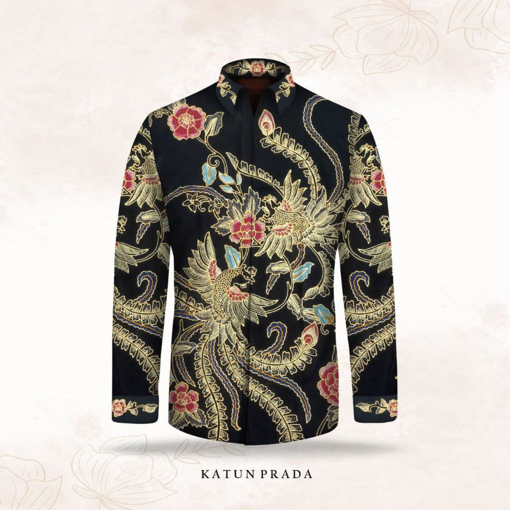 Kain Pola Kemeja Batik Tulis Pekalongan Batik Prada Emas Kemeja Premium Exclusive Limited Edition Ba