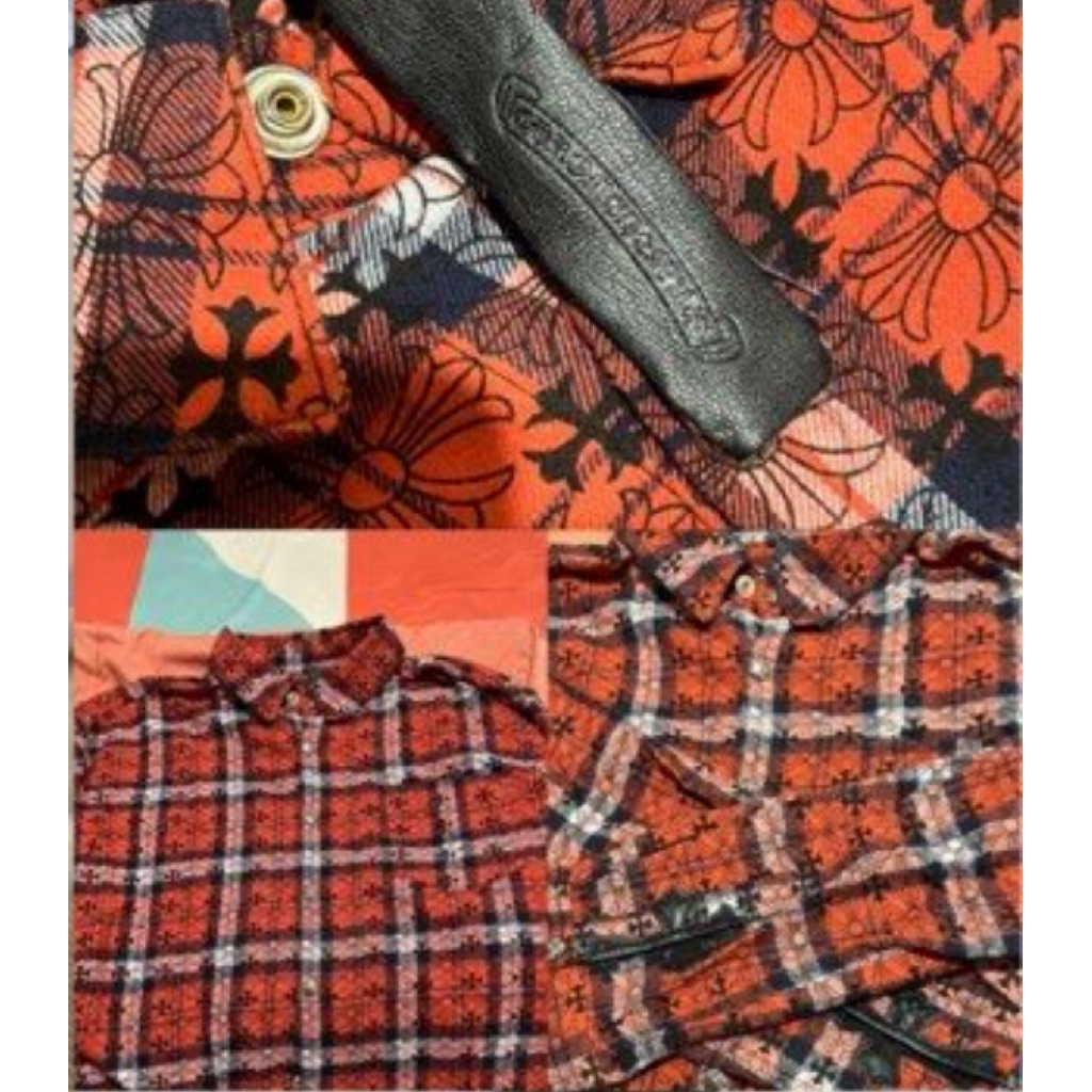 Flannel Merah dari Chromeheart (Knock offs)