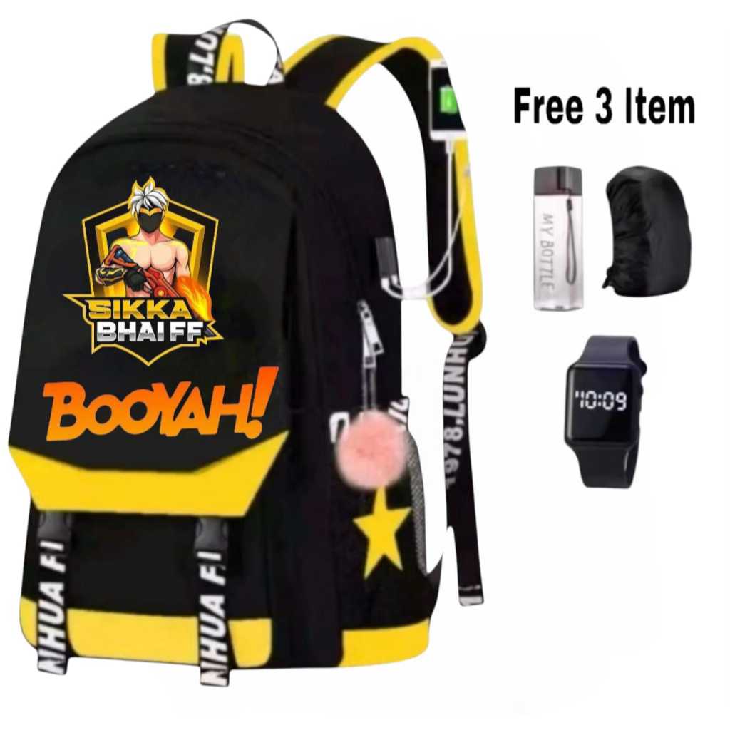 Tas Ransel Sekolah Anak laki laki Karakter FF dan Super Hero Murah