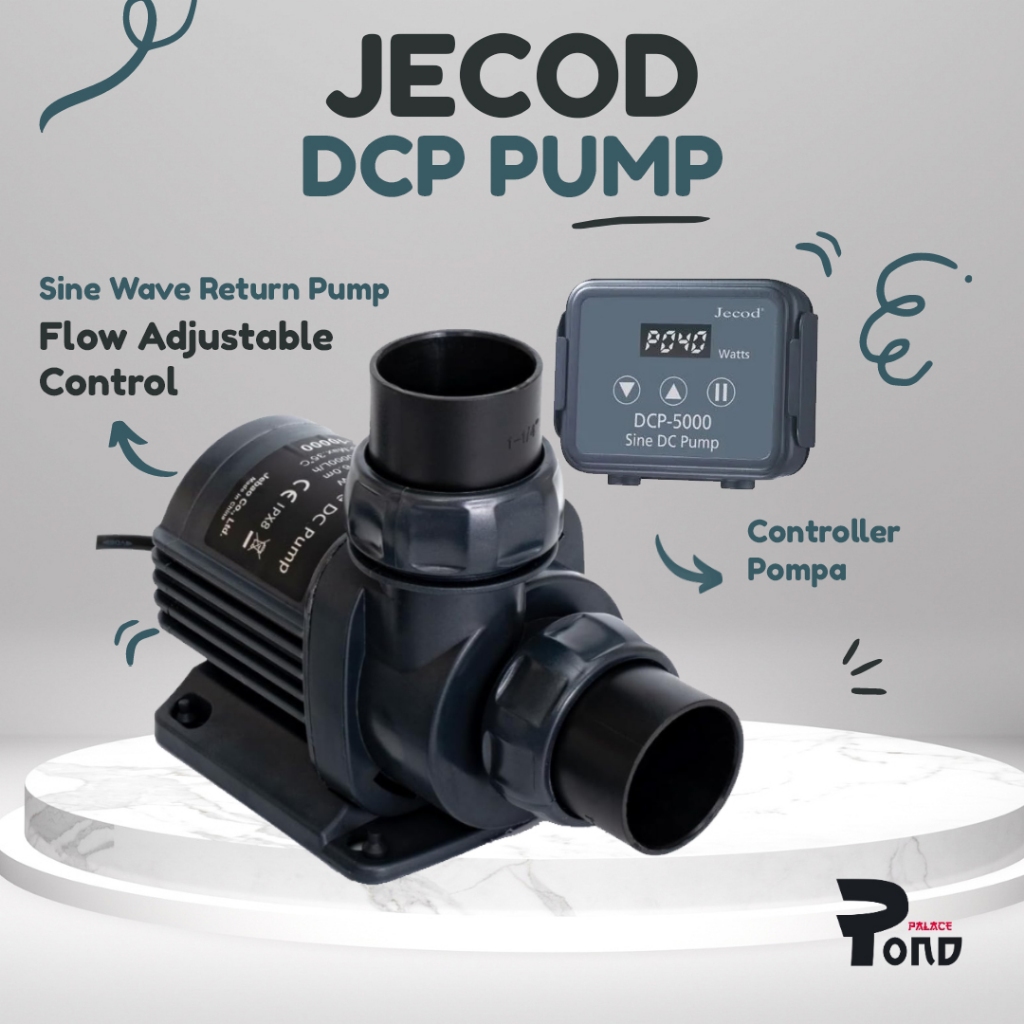 Water Pump Jebao Jecod DCP 5000 LPH Pompa Air Return Aquarium Marine DC Pump Controller